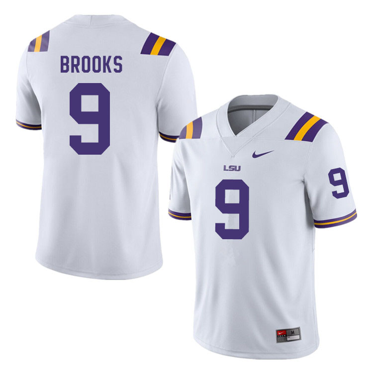 Men #9 Marcel Brooks LSU Tigers College Football Jerseys Sale-White